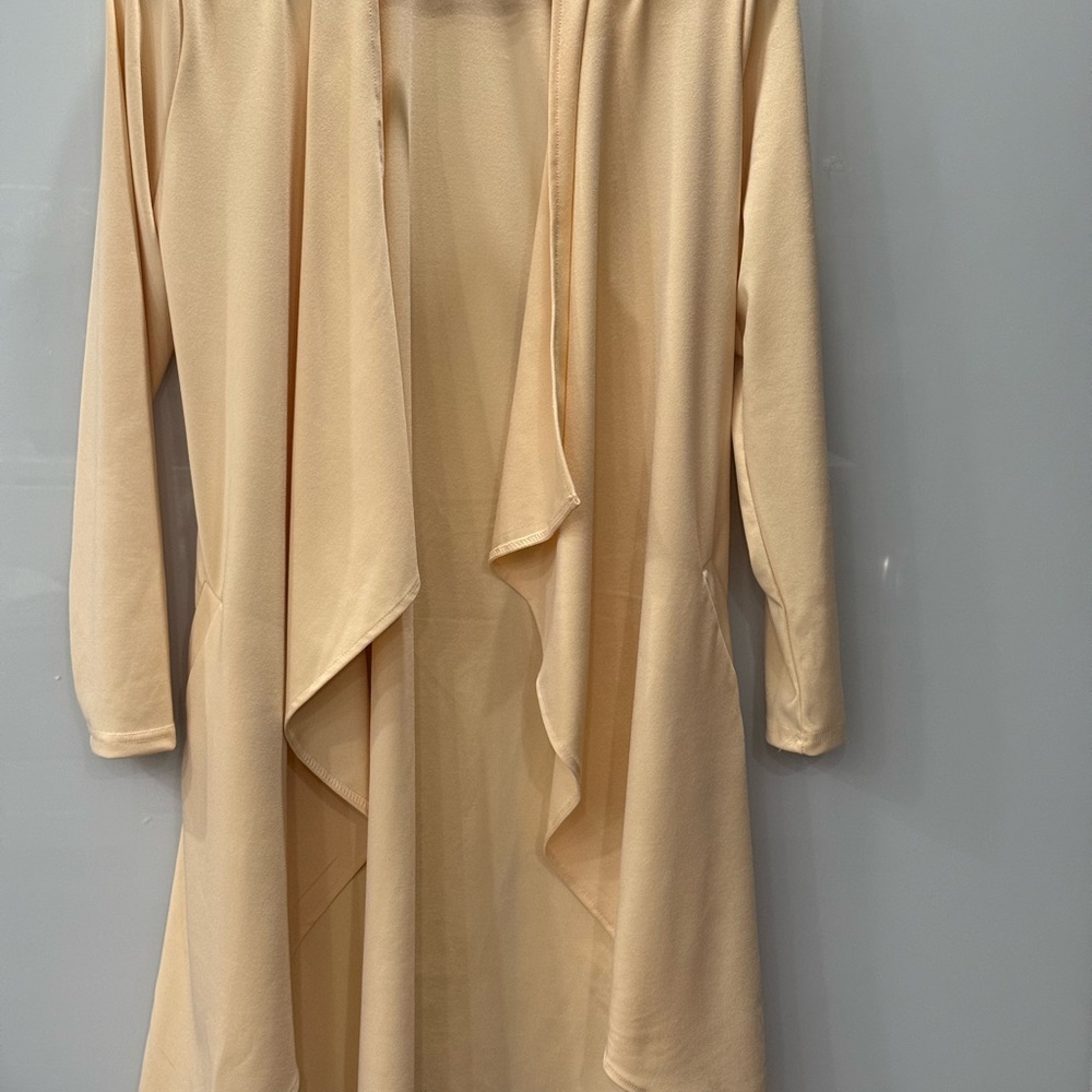 Cream Open Front Cardigan